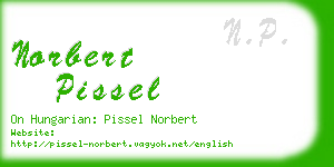 norbert pissel business card
